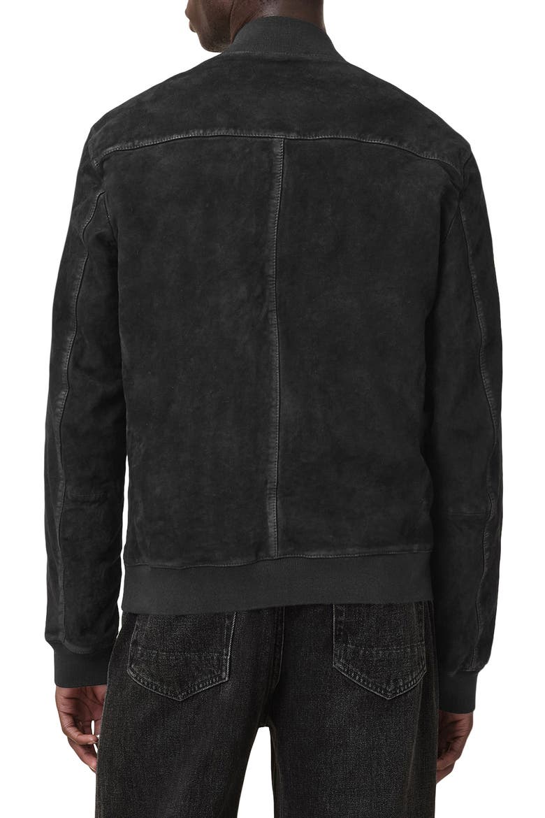 Kemble Suede Bomber Jacket, Alternate, color, BLACK