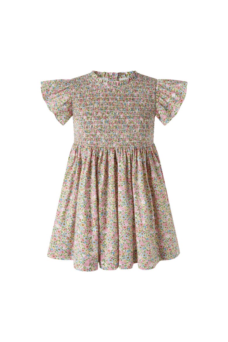 Floral Ruched Dress, Main, color, Pink
