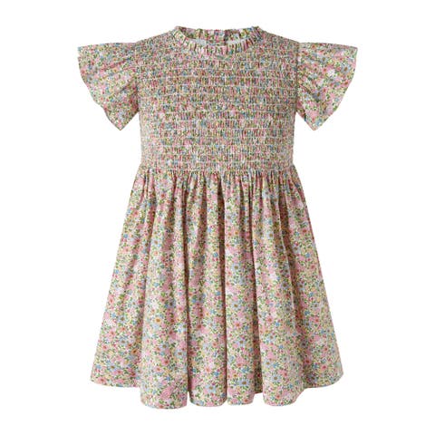 Floral Ruched Dress (Toddler, Little Kid, Big Kid)