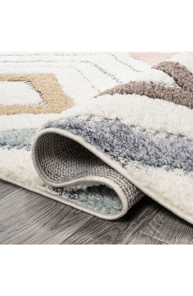 JONATHAN Y Amira Diamond High-Low Area Rug, Alternate, color, Multi/Cream