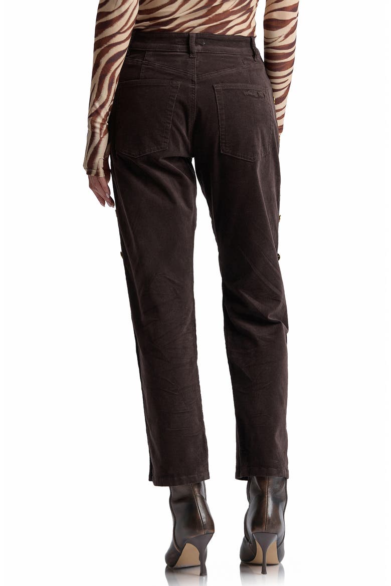 High Waist Side Shank Straight Leg Jeans, Alternate, color, DARK ROAST