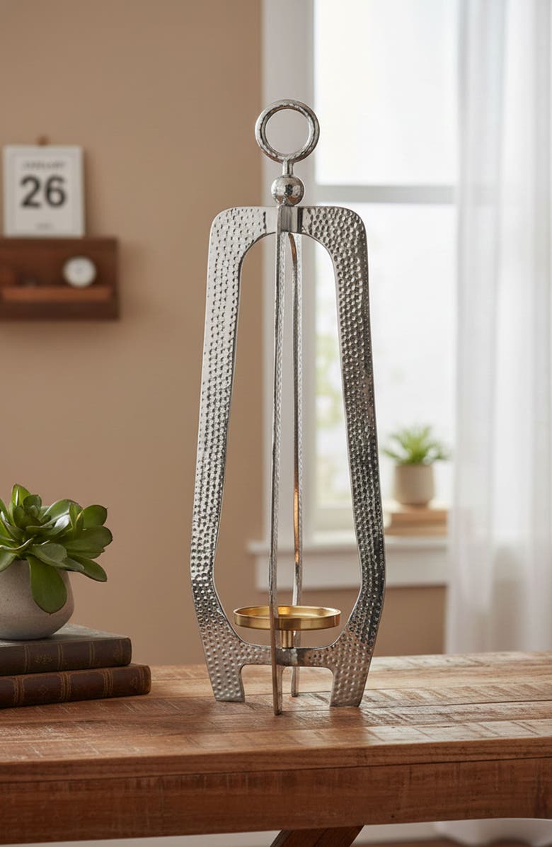 A & B Home Hammered Metal Lantern, Alternate, color, 