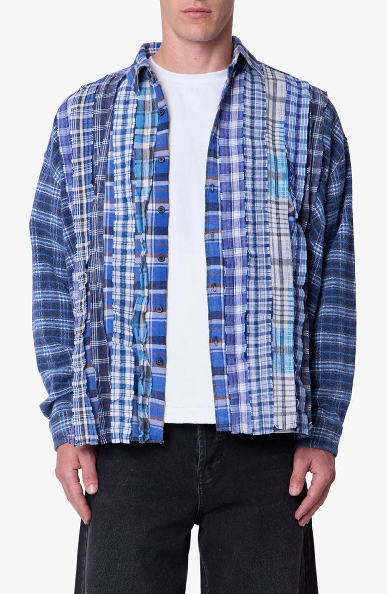 mnml Patchwork Plaid Shirt, Main, color, 