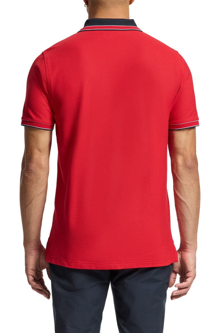 McCoy Piqué Pima Cotton Polo, Alternate, color, BRILLIANT RED