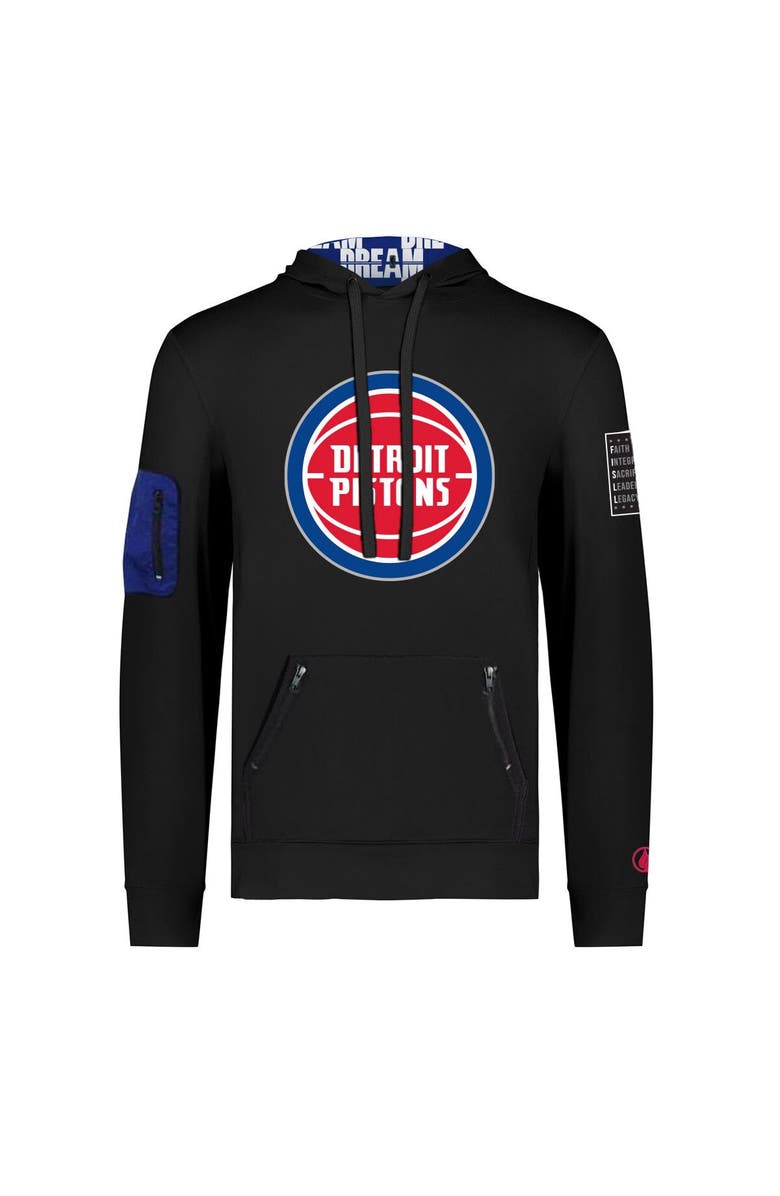 FISLL Unisex FISLL x Black History Collection  Black Detroit Pistons Pullover Hoodie, Alternate, color, 