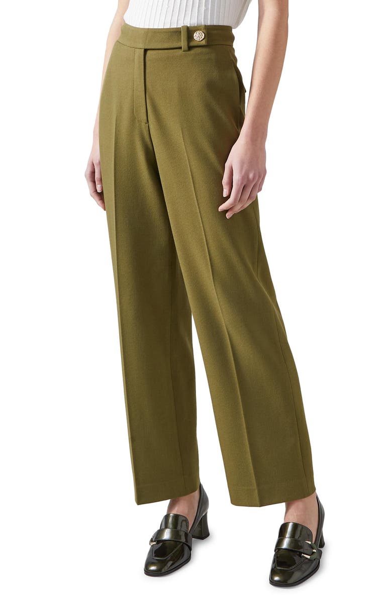 LK Bennett Bille Ankle Wide Leg Pants, Main, color, 