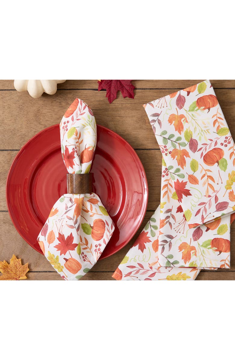 Design Imports Hometown Harvest Set of 4 Napkins, Alternate, color, Hometown Harvest