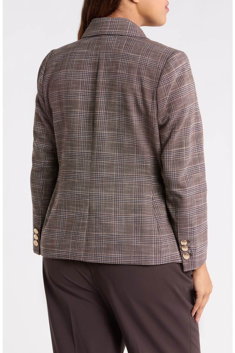 Plaid Double Breasted BlazerPlaid Double Breasted Blazer, Alternate, color, ESPRESSO IVORY