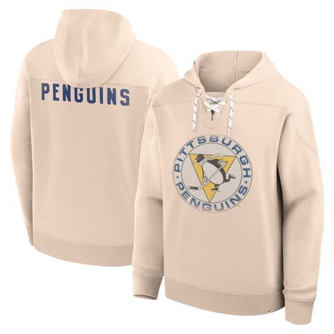 Men's Fanatics Cream Pittsburgh Penguins Vintage Hoodie