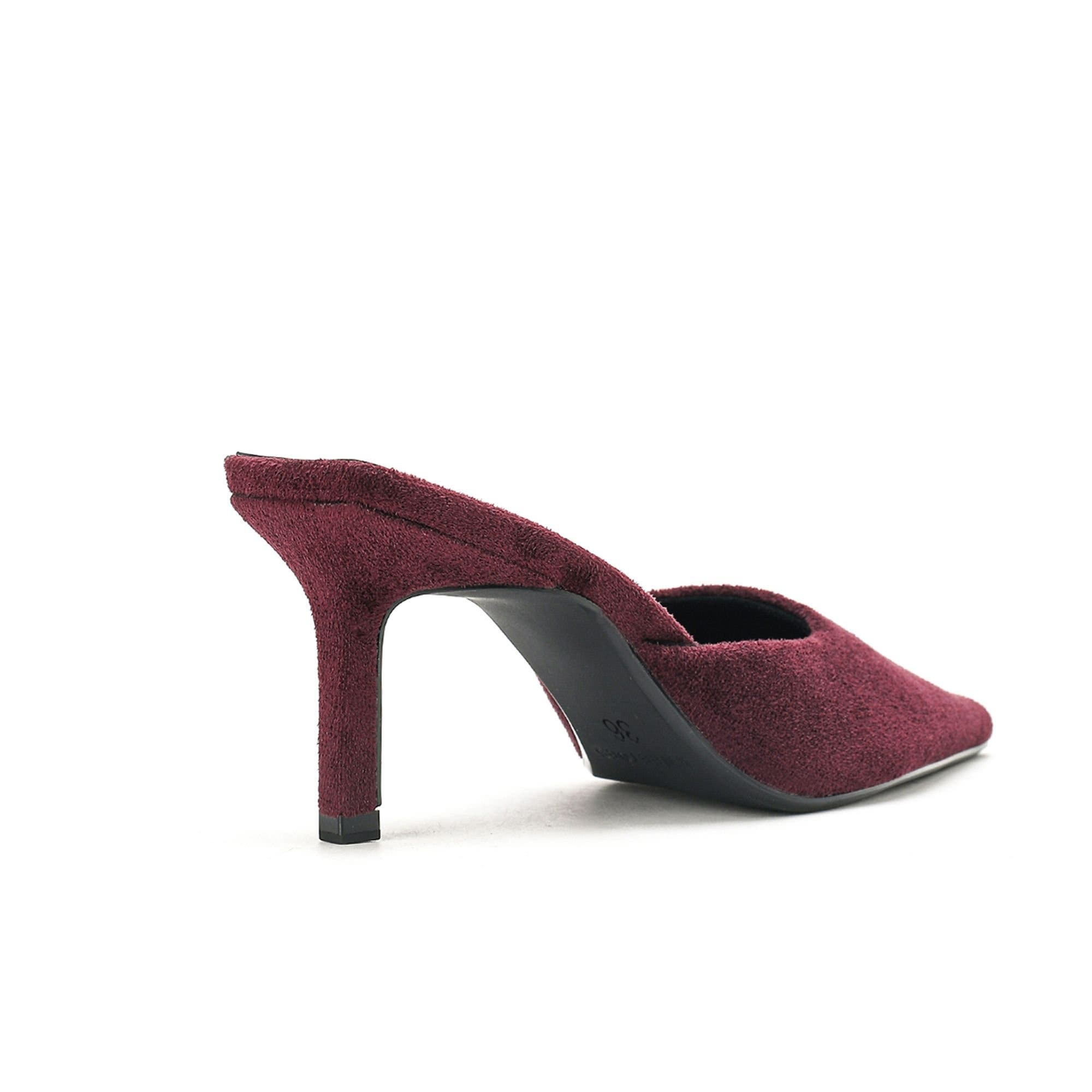 Lunya Velvet Mules, Alternate, color, Maroon