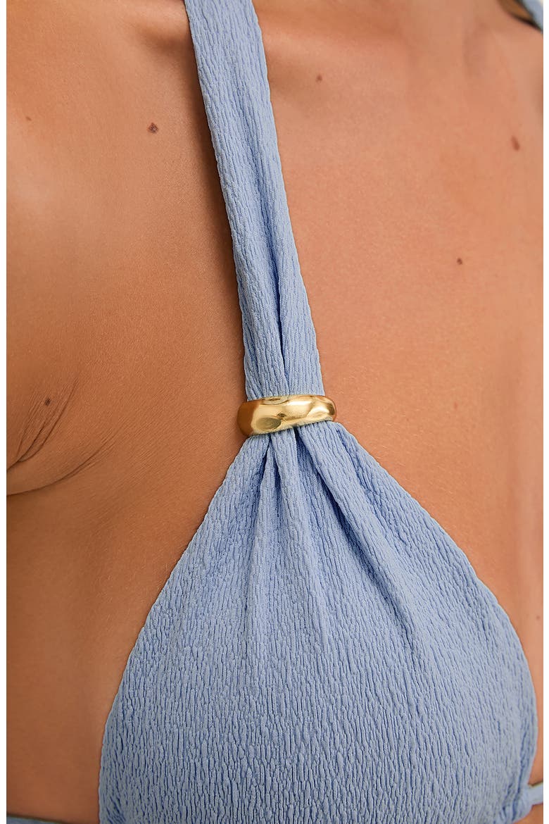 Firenze Bia Tube Halter Bikini Top, Alternate, color, BLUE