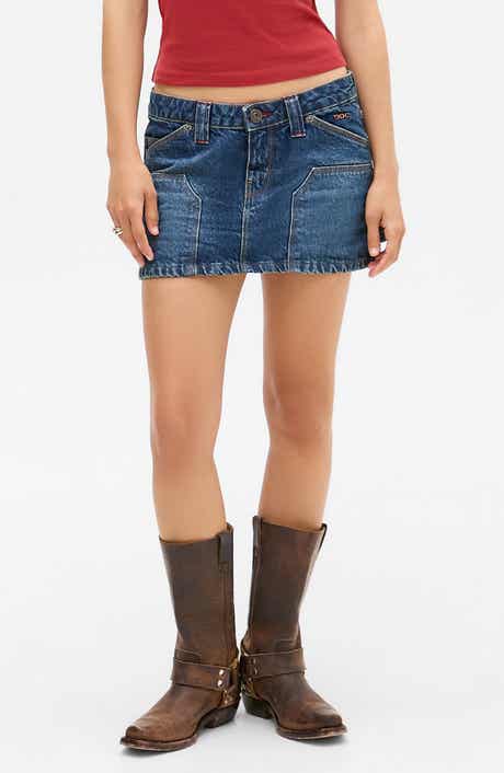 BDG Urban Outfitters Low Rise Carpenter Denim Miniskirt