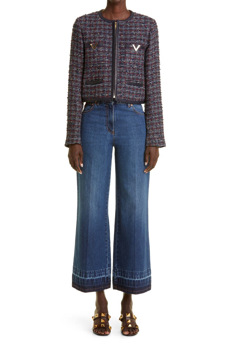 High Waist Wide Leg Nonstretch Jeans, Alternate, color, 558 MEDIUM BLUE DENIM