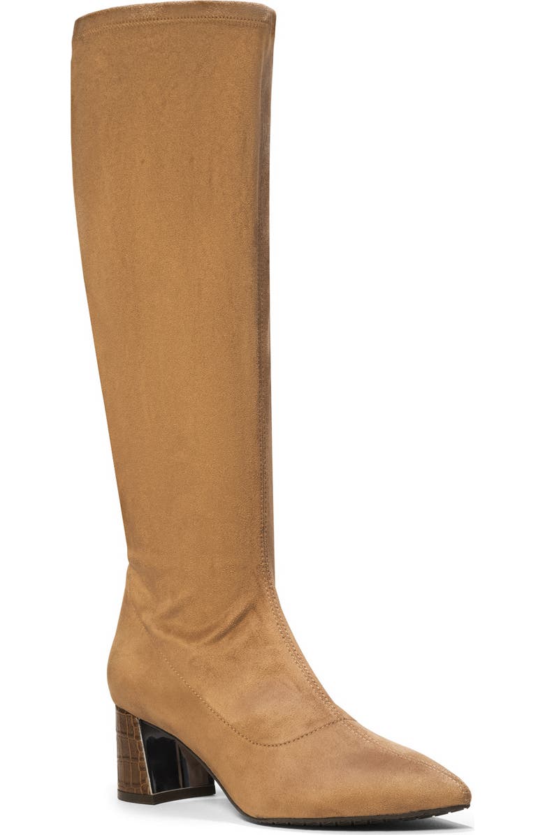 Donald Pliner Pointed Toe Knee High Boot, Main, color, Saddle
