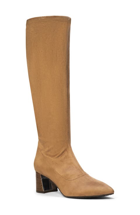 Pointed Toe Knee High Boot (Women) (Narrow Calf)