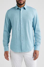 Bugatchi James OoohCotton® Space Dye Button-Up Shirt
