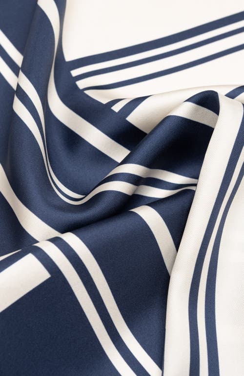 Elizabetta Lazio - Hand Rolled Silk Neckerchief For Men In Blue