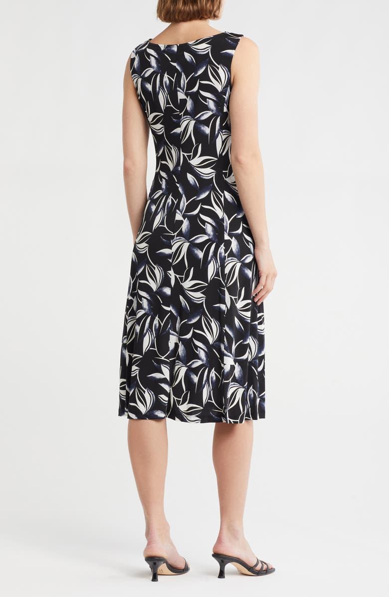 Connected Apparel Fit and Flare Midi Dress, Alternate, color,