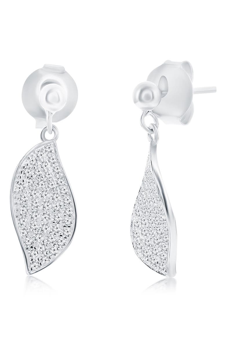 SIMONA Pavé Cubic Zirconia Wave Drop Earrings & Pendant Necklace Set, Alternate, color, 