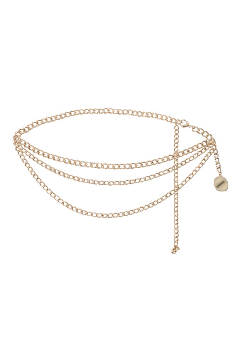 Modern Edge Chain Belt, Main, color, GOLD