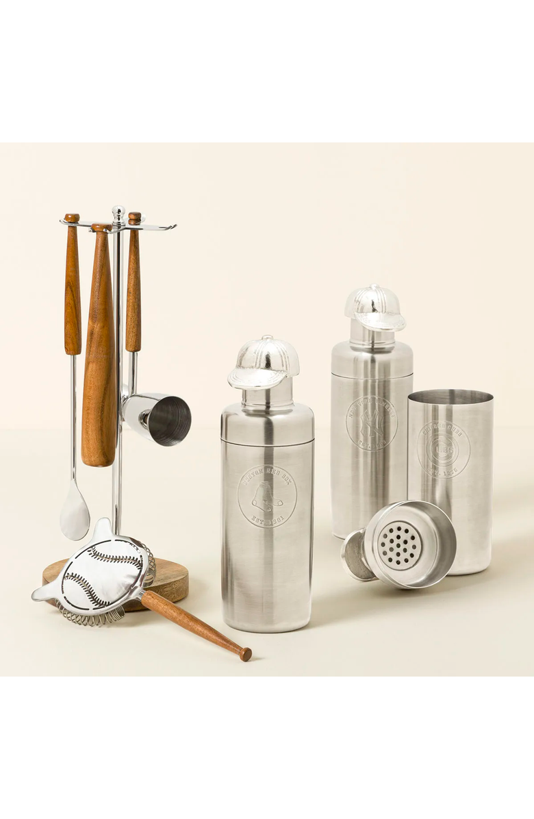Uncommon Goods Batter Up MLB Cocktail Shaker & Bar Tool Set, Main, color, Los Angeles Dodgers