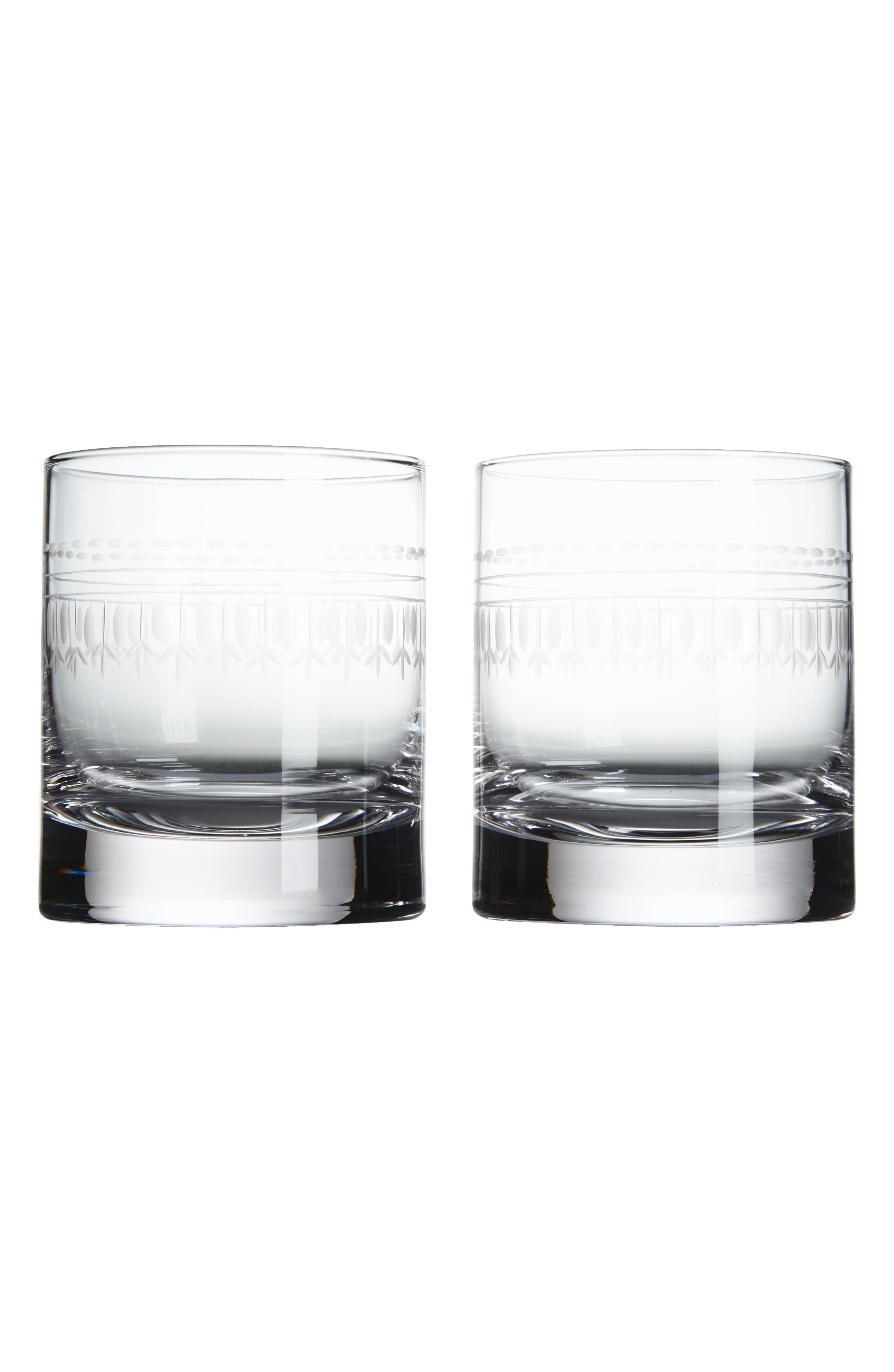 The Vintage List Set of 2 Crystal Whiskey Glasses
