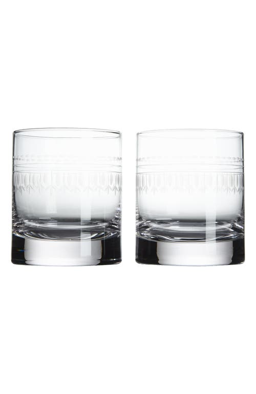 The Vintage List Set Of 2 Crystal Whiskey Glasses In Transparent