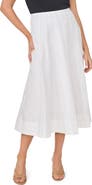 Halogen® Pintuck Cotton Midi Skirt