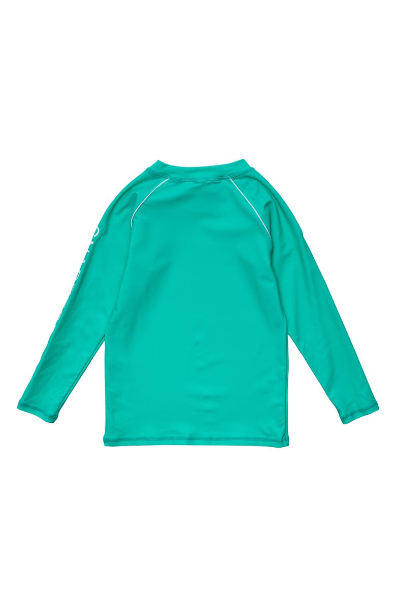Snapper Rock Kids' Grassy Green Long Sleeve Rashguard, Alternate, color, 