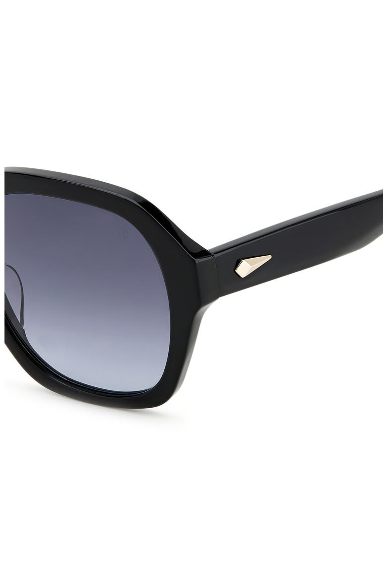 53mm Gradient Square Sunglasses, Alternate, color, BLACK