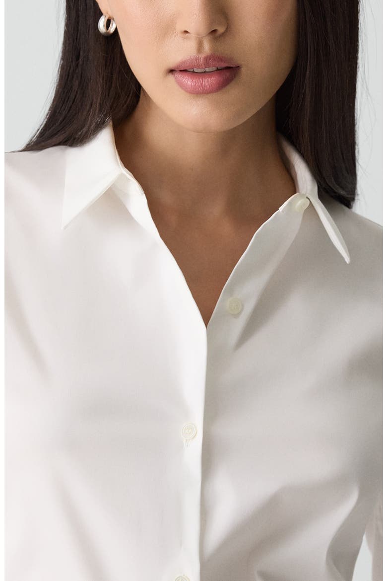 Classic Fitted Button-Up Shirt, Alternate, color, WHITE - 100
