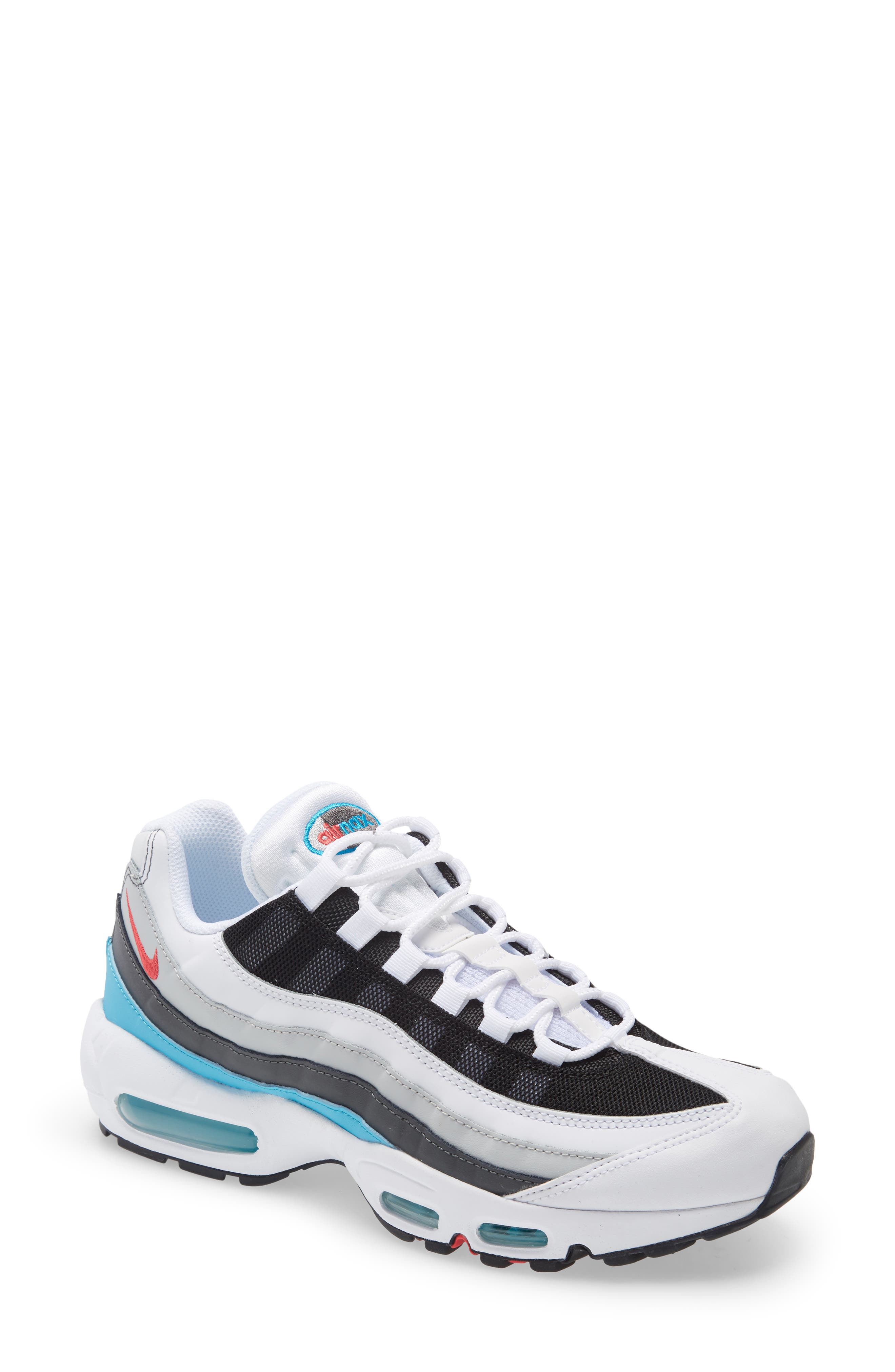 Air Max 95 Sneaker, Main, color, WHITE/ RED/ BLUE/ BLACK