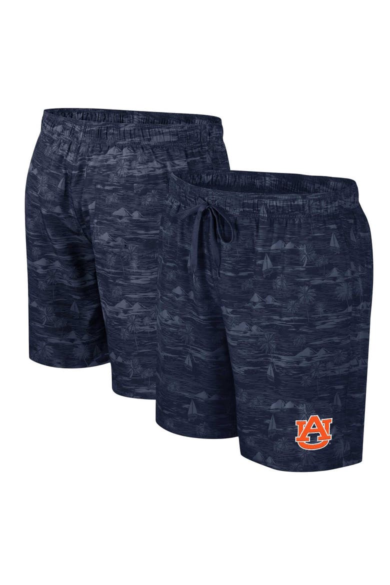 Men's Colosseum Navy Auburn Tigers Ozark Swim Shorts, Alternate, color, Navy