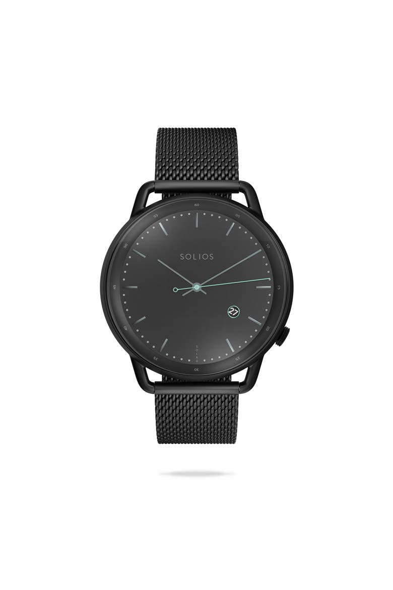 The Solar Curve | Black Dial - Black Case, Main, color, Mat Black Mesh Metal