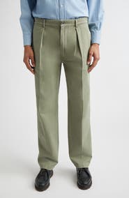Drake's Games Cotton Herringbone Trousers
