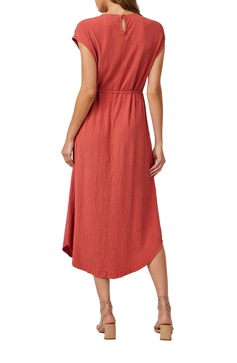 Bella Dahl Textured Cap Sleev Midi Dress, Alternate, color, 