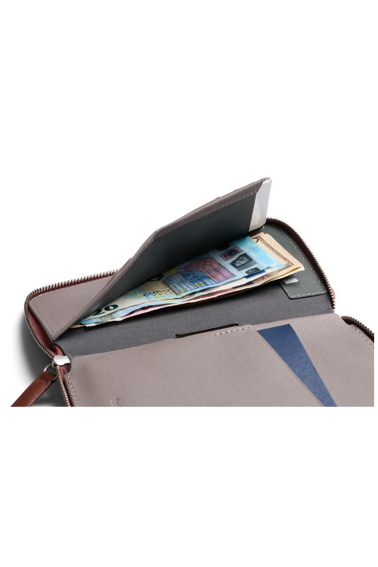 Leather RFID Travel Folio, Alternate, color, SIENNA