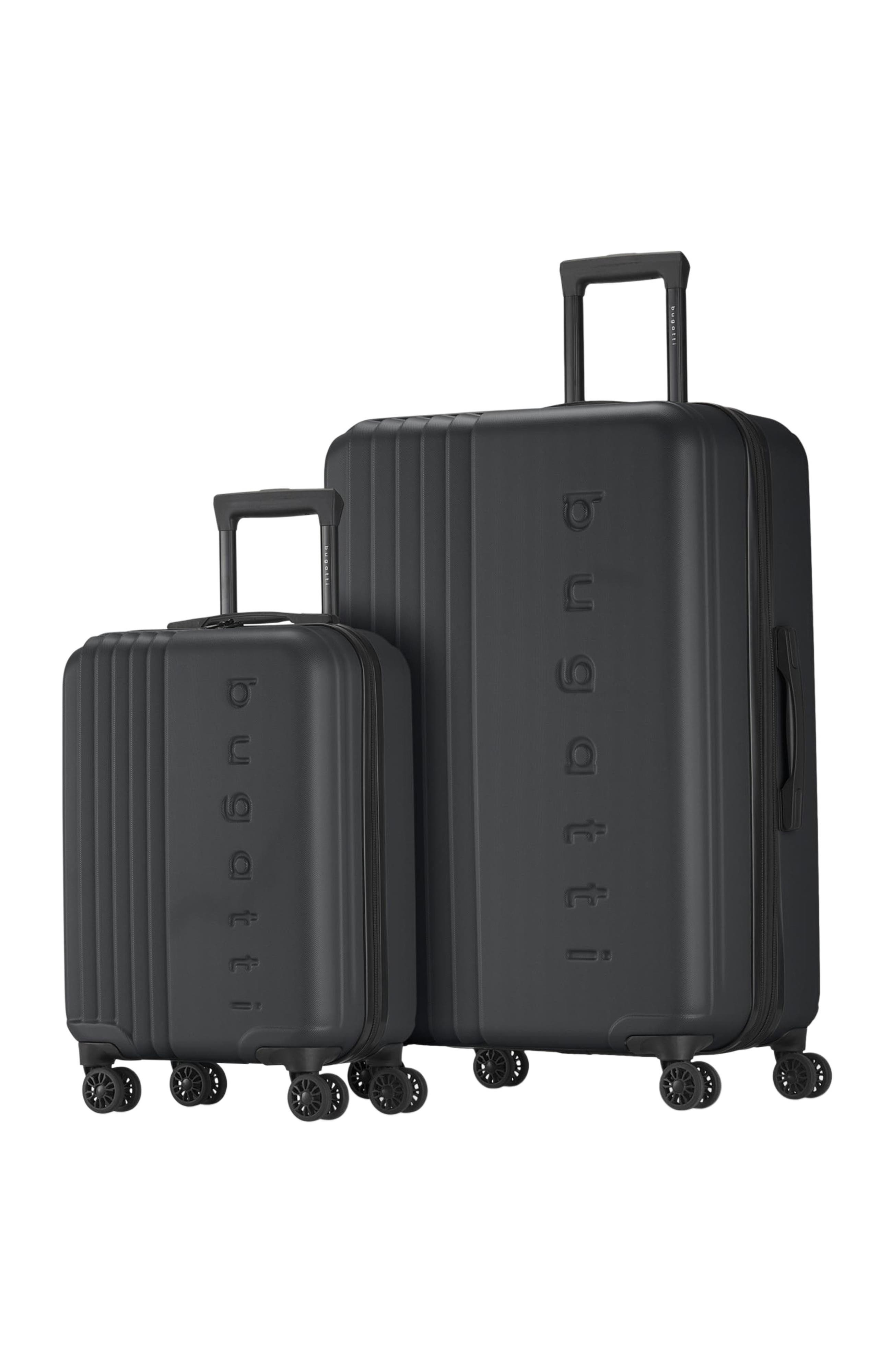 bugatti The Classic 2 Piece Hardside Luggage Set with Expansion, Main, color, Black