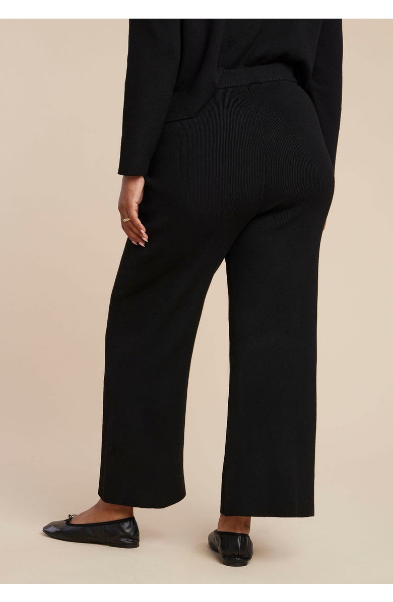 ELOQUII Elements Pull On Sweater Pant, Alternate, color, Black Onyx