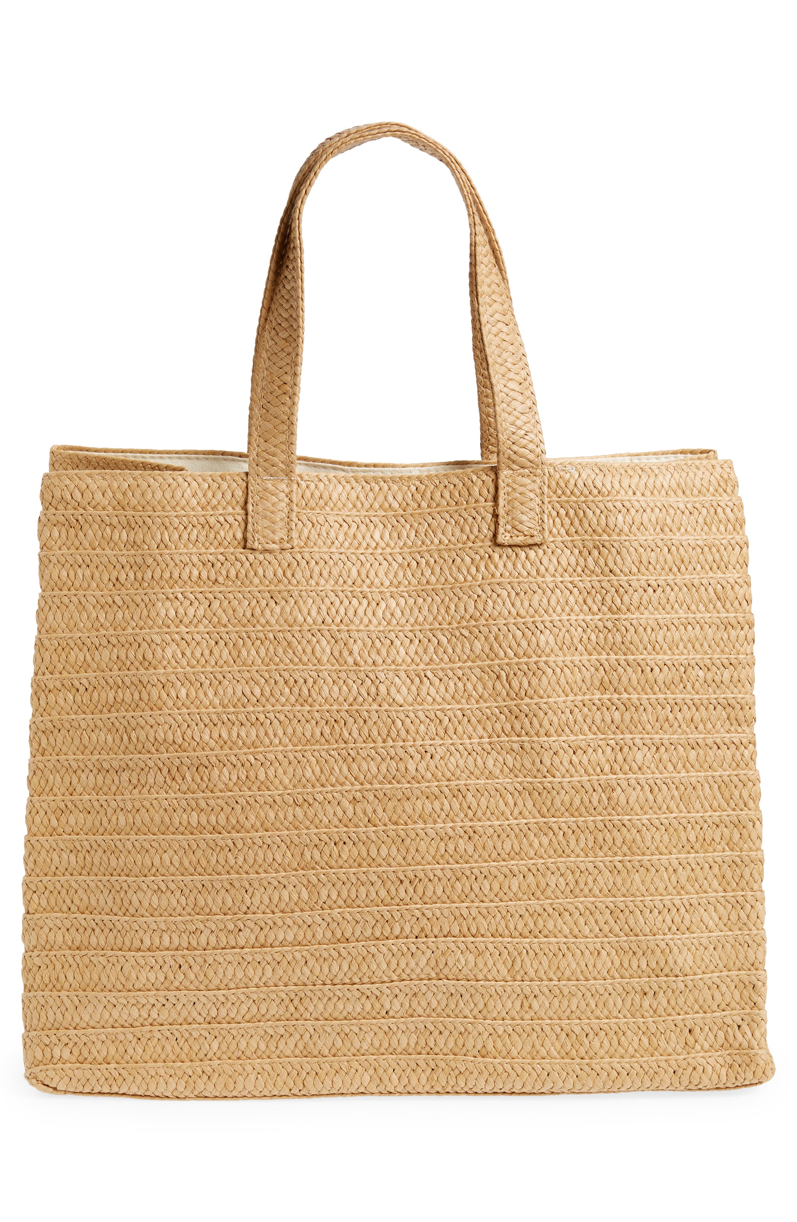 BTB Los Angeles Just Beachy Straw Tote, Alternate, color, 