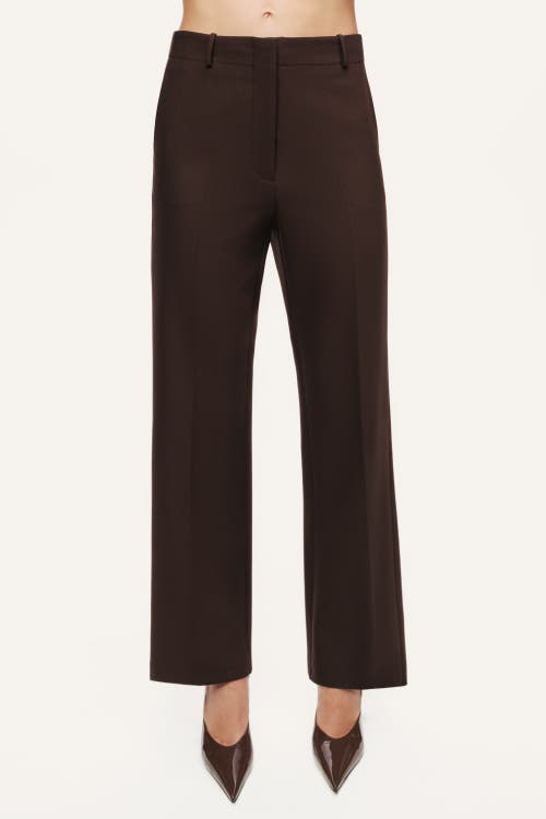Nocturne Classic Mid-rise Tailored Pants In Brown
