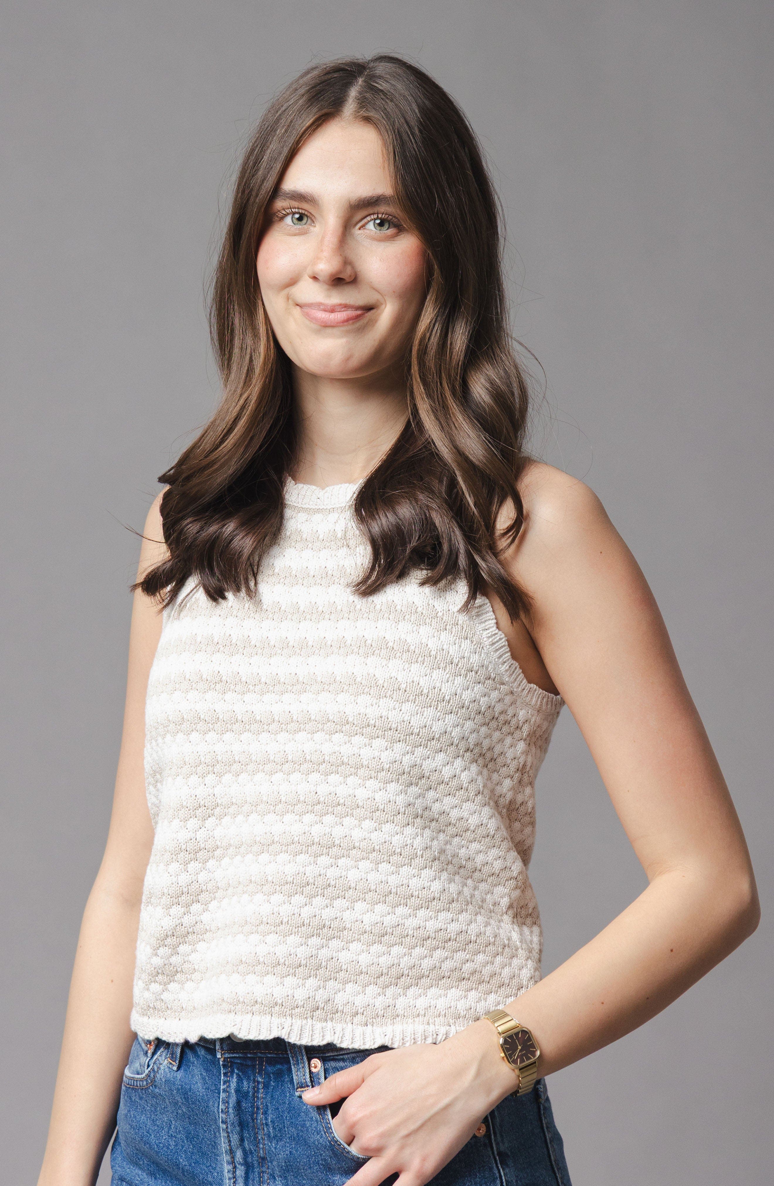 Organic Button Back Sweater Tank - image 2