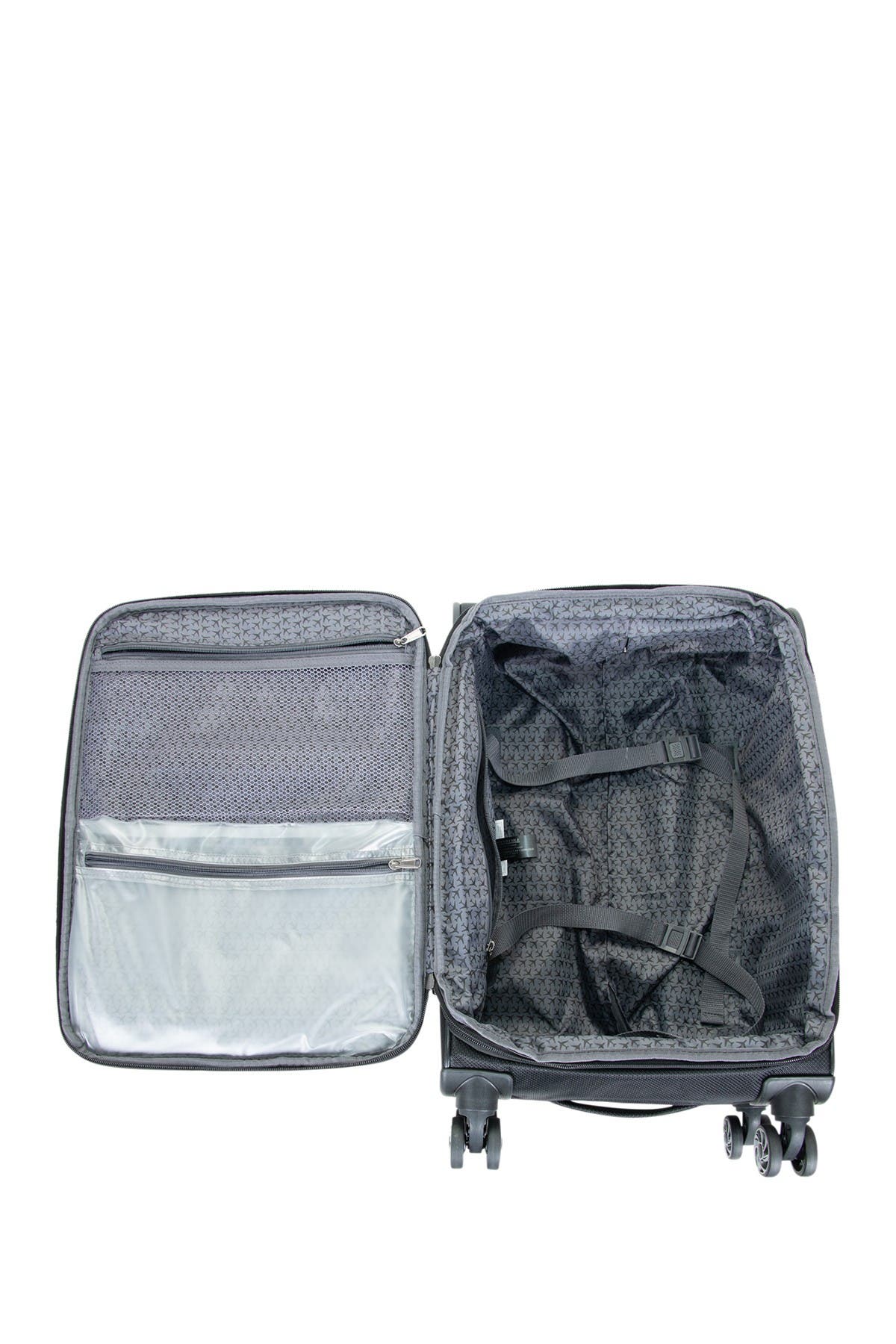 Rugged Roamer 20-Inch Dobby Softside Expandable Spinner Carry-On Luggage