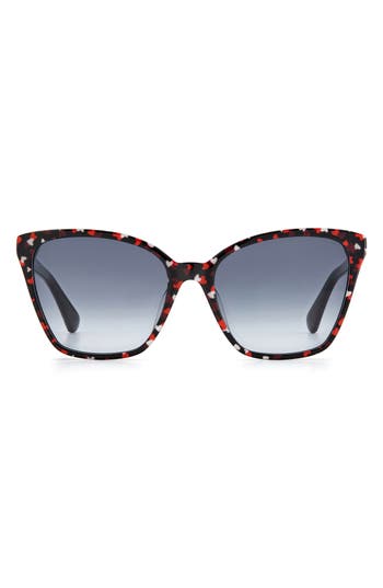 Kate Spade New York Amiyah 56mm Gradient Cat Eye Sunglasses In Purple/grey Shaded