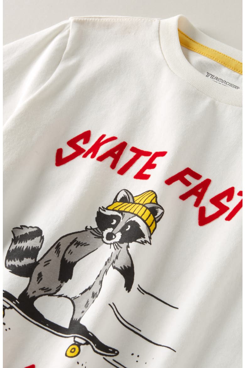 Kids' Graphic T-Shirt, Alternate, color, IVORY EGRET SKATE FAST GRAPHIC