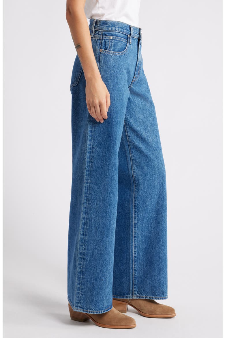 Selena High Waist Organic Cotton Wide Leg Jeans, Alternate, color, SWEET MEMORY