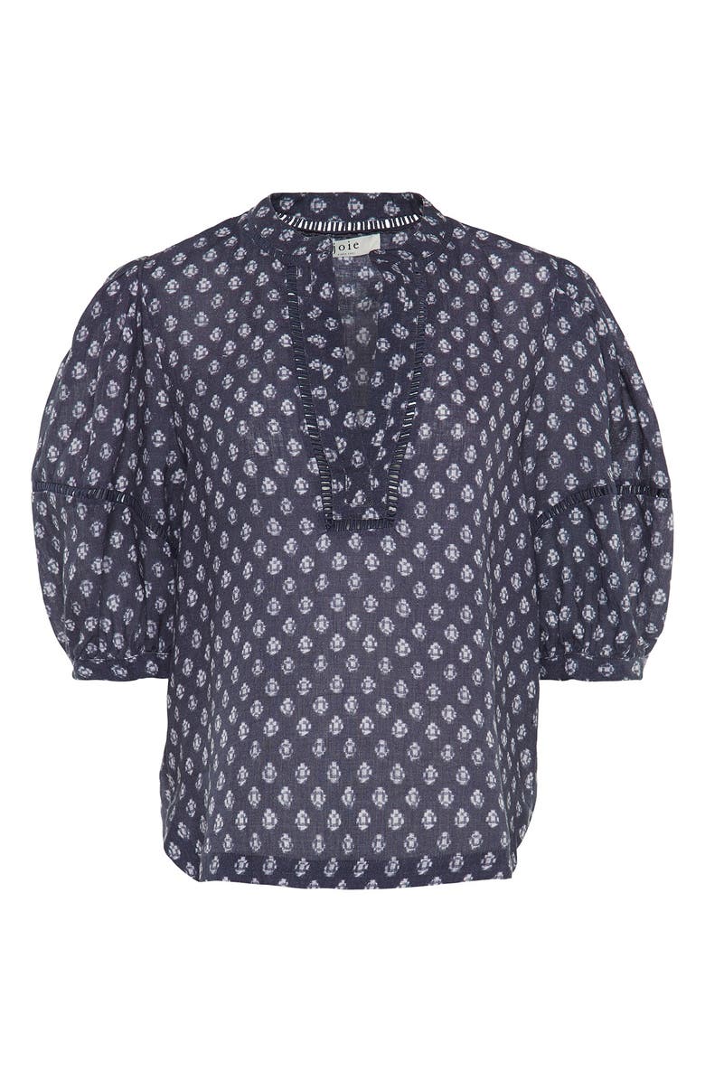 Joie Clarely Print Blouson Sleeve Cotton Top, Alternate, color,