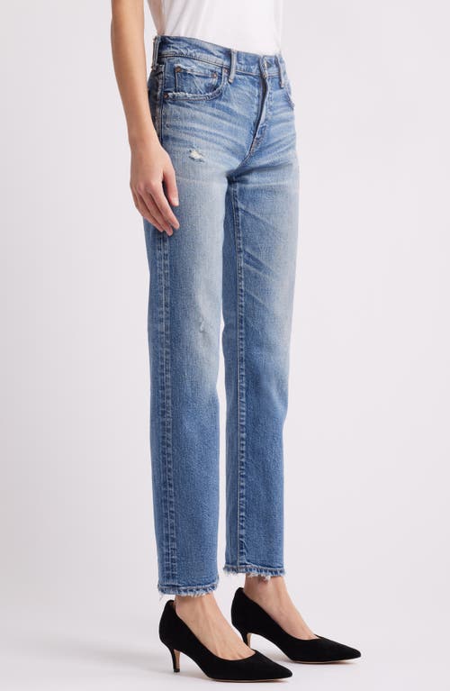 Moussy Vintage Linden Slim Straight Leg Jeans In Light Blue