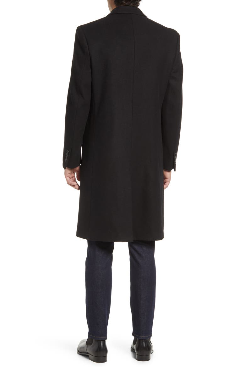 Simon Wool Blend Topcoat, Alternate, color, BLACK