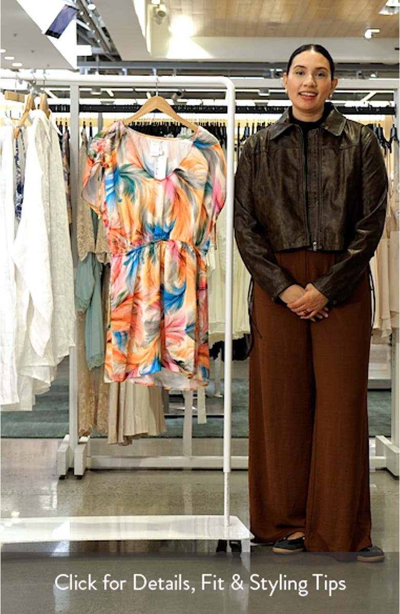 Feathered Impression Cover-Up Sundress, sales video thumbnail